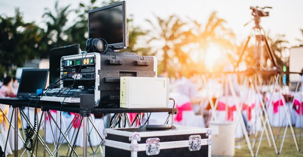 Summer event music equipment.